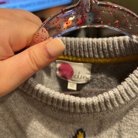 Mini Boden unicorn sweater girls size 5-6 - Picture 3 of 4